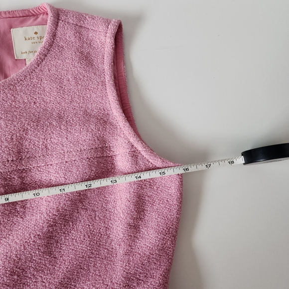 Kate Spade Pink Tweed Sleeveless Dress Sz 0 - Picture 10 of 14